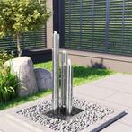 vidaXL Tuinfontein 48x34x88 cm roestvrij staal zilverkleurig, Tuin en Terras, Verzenden, Nieuw