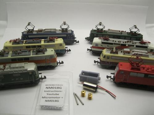 micromotor NM018G N ombouwset voor minitrix DB E10, BR 110,, Hobby en Vrije tijd, Modeltreinen | N-Spoor, Gelijkstroom, Overige typen