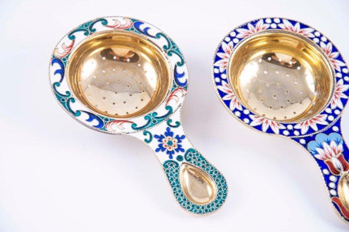 916 Hallmark - Vergiet - Zilver, Emaille, Antiek en Kunst, Antiek | Zilver en Goud