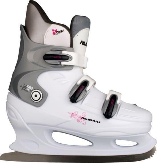 Nijdam Kunstschaats - Hardboot - Wit/Zilver/Fuchsia - 39, Sport en Fitness, Schaatsen, Nieuw, Nijdam, Verzenden