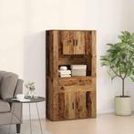 vidaXL Highboard Oude Hout 80x33x150 cm Engineered Hout, Huis en Inrichting, Verzenden, Nieuw