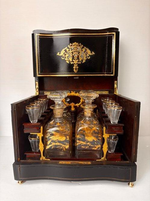 Cave à liqueurs Napoléon III-Marqueterie Boulle - Armoire à, Antiek en Kunst, Antiek | Overige Antiek
