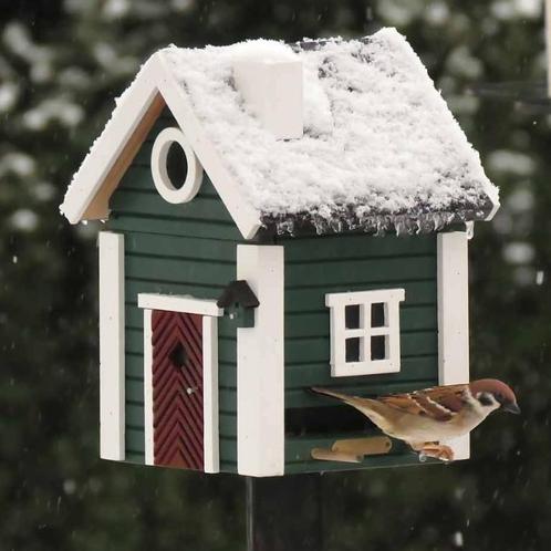 NIEUW - Vogelhuis + voederhuis groen, Animaux & Accessoires, Oiseaux | Oiseaux Autre