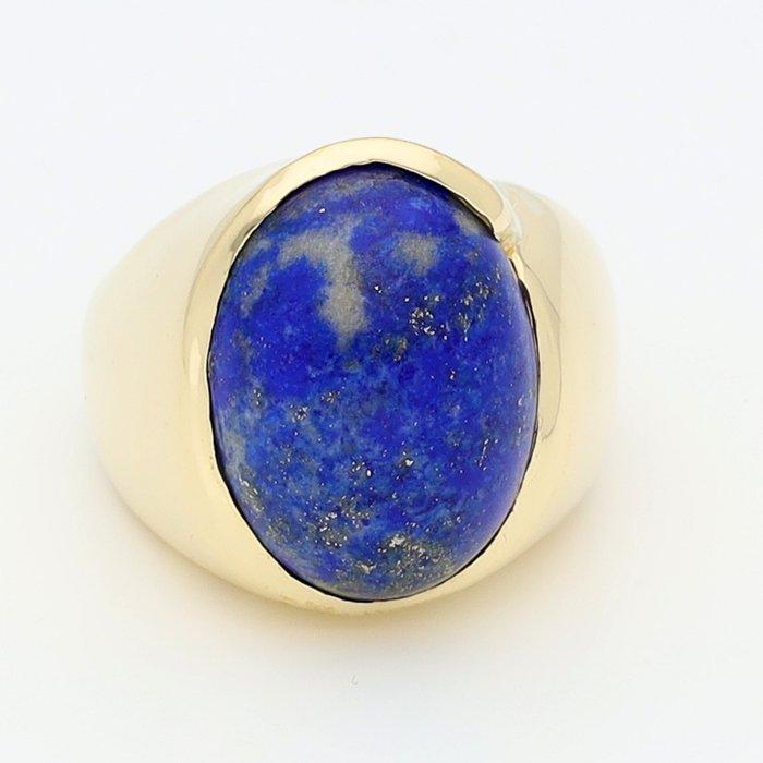 Ring - 14 karaat Geel goud - Sodaliet, Handtassen en Accessoires, Ringen