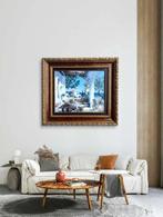 École majorquine (XX) - Terrasse méditerranéenne au bord de