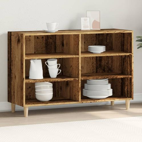 vidaXL Dressoir 103,5x35x70 cm bewerkt hout oud houtkleurig, Huis en Inrichting, Kasten | Overige, Nieuw, Verzenden