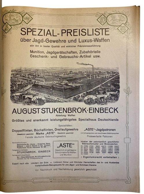 August Stukenbrok - Moderne Waffen, Munition, Jagdartikel., Antiek en Kunst, Antiek | Boeken en Manuscripten
