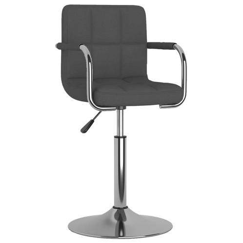 vidaXL Eetkamerstoel stof donkergrijs, Huis en Inrichting, Stoelen, Nieuw, Verzenden