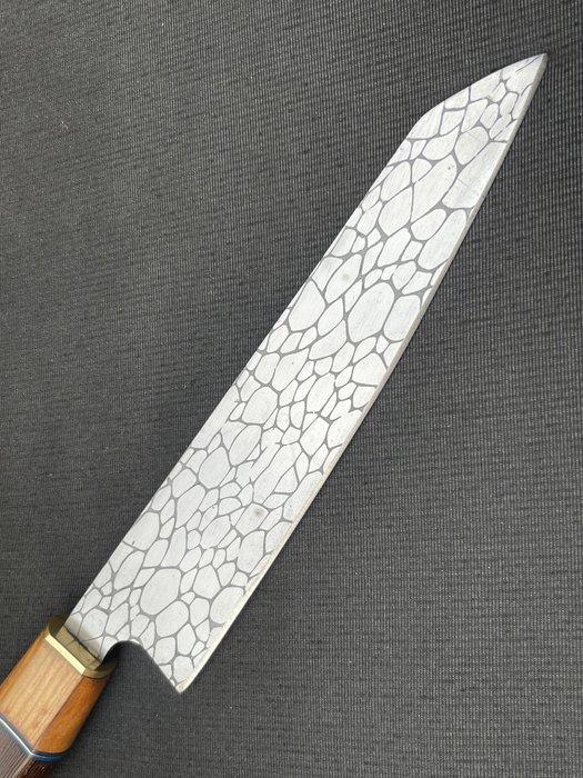 Keukenmes - R179 - Staal, Messing, Hout - Spanje - chefs, Antiquités & Art, Antiquités | Ustensiles de cuisine