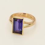 Ring - 18 karaat Geel goud, Roségoud Saffier, Handtassen en Accessoires, Ringen, Nieuw