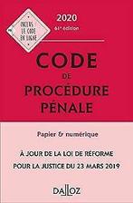 Code de procedure penale 2020, annote - 61e ed.  Book, Livres, Not specified, Verzenden