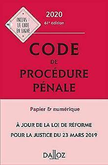 Code de procedure penale 2020, annote - 61e ed.  Book, Livres, Livres Autre, Envoi