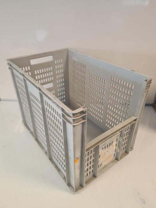 60x40x42 grijpbak grijs PP open wanden gebruikt, Doe-het-zelf en Bouw, Kratten en Dozen, Ophalen of Verzenden