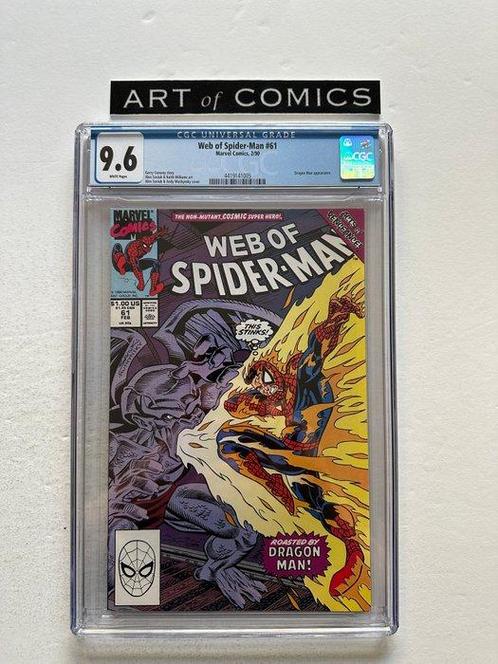 Web of Spider-Man #61 - CGC 9.6 - Dragon Man Appearance - 1, Boeken, Strips | Comics