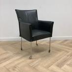 Tweedehands verrijdbare leder vergaderstoel / fauteuil,, Gebruikt, Eén