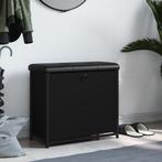 vidaXL Schoenenbankje met klaplade 62x32x56 cm zwart, Verzenden, Nieuw
