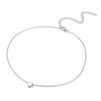 Fako Bijoux - Ketting - Hartje - 45cm - Zilverkleurig, Verzenden, Nieuw