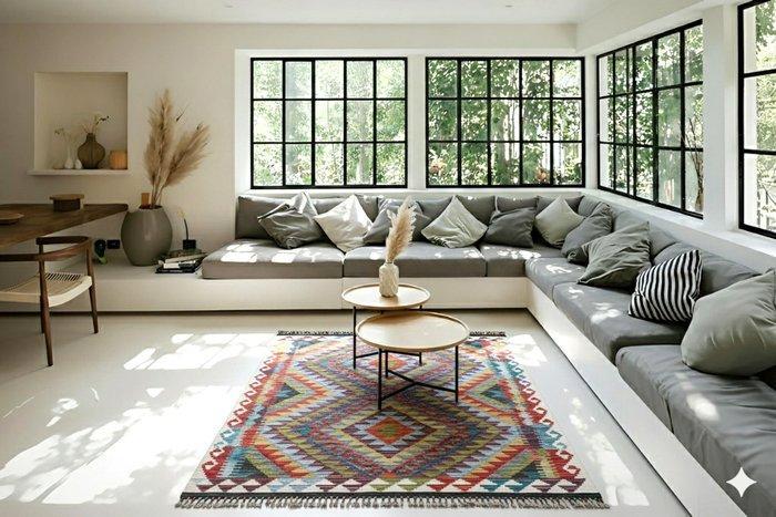 Kleurrijke kilim - Vloerkleed - 170 cm - 100 cm - ongebruikt, Huis en Inrichting, Stoffering | Tapijten en Vloerkleden