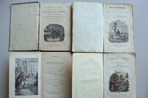 Lotgevallen Van William Wood [+7 andere 19e eeuwse uitgaven, Antiquités & Art, Antiquités | Livres & Manuscrits