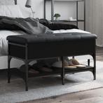 vidaXL Schoenenbank 82x42x45 cm bewerkt hout zwart, Verzenden, Nieuw
