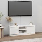 vidaXL Meuble TV avec porte Blanc 102x30x36 cm, Maison & Meubles, Neuf, Verzenden