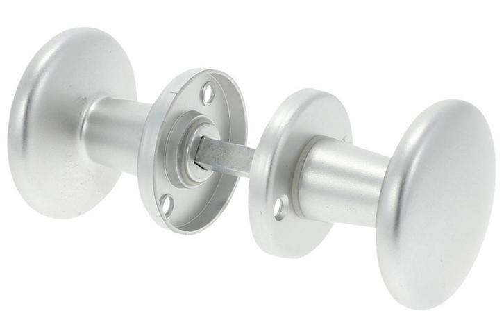 Ami Knopkruk Met rozet aluminium F1 60 mm, Doe-het-zelf en Bouw, Hang- en Sluitwerk, Klink of Kruk, Nieuw, Overige materialen