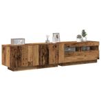 vidaXL Tv-meubel met LED 180x35x40 cm bewerkt hout oud hout, Huis en Inrichting, Kasten |Televisiemeubels, Verzenden, Nieuw