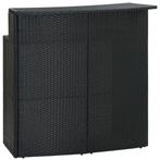 vidaXL Tuinbartafel 120x55x110 cm poly rattan zwart, Tuin en Terras, Verzenden, Nieuw