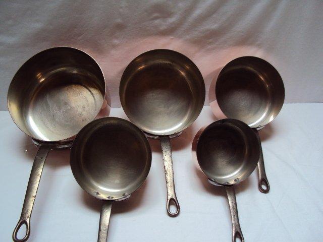 Cuivres de Faucogney - Kookpottenset - Koper, IJzer, Antiek en Kunst, Antiek | Keukengerei