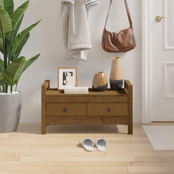 vidaXL Halbankje 80x40x43 cm massief grenenhout honingbruin, Verzenden