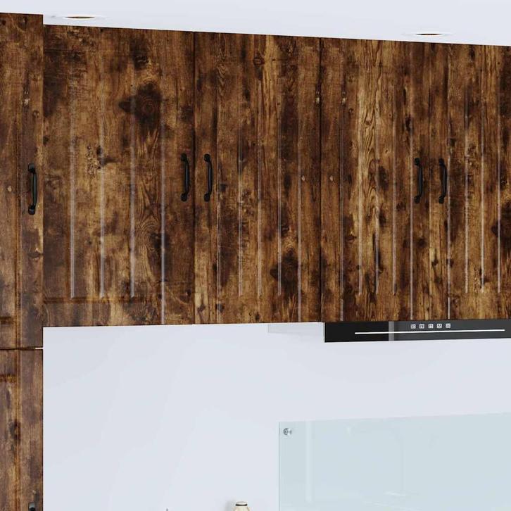 vidaXL Keuken Kast met plank Rook Eiken 40 x 31 x 80 cm, Huis en Inrichting, Kasten | Overige, Nieuw, Verzenden