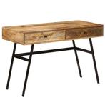 vidaXL Schrijftafel met lades 110x50x76 cm massief mangohout, Verzenden, Nieuw