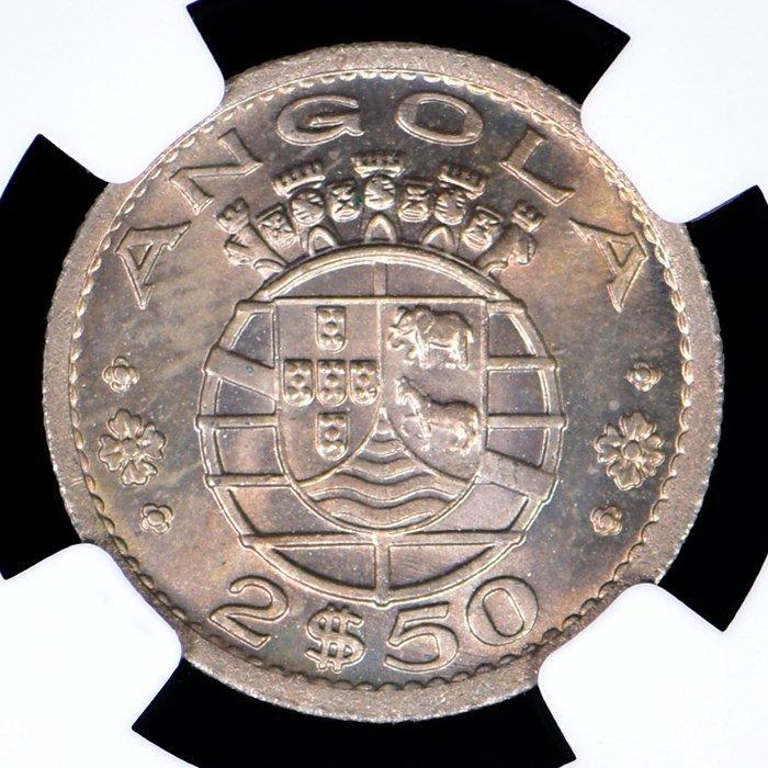 Portugees Angola. Republic. 2 ½ Escudos 1953 - NGC - MS 64, Postzegels en Munten, Munten | Europa | Niet-Euromunten