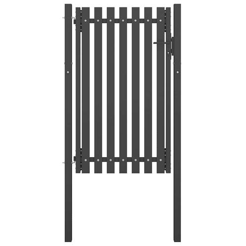 vidaXL Poort 1x2 m staal antraciet, Tuin en Terras, Tuinpoorten, Nieuw, Verzenden