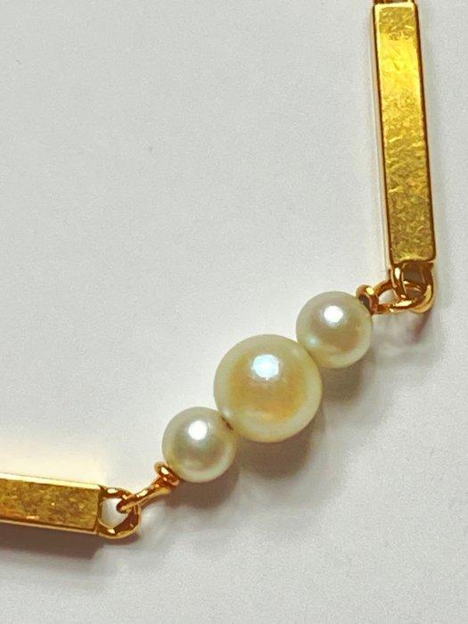 Zonder Minimumprijs - Armband - 18 karaat Geel goud Parel, Handtassen en Accessoires, Armbanden