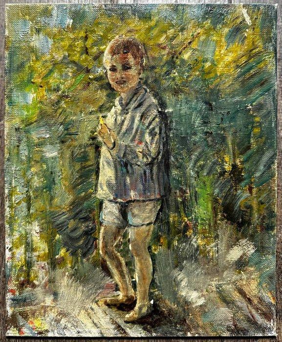 Charles Henri Verbrugghe (1877-1974) - Portrait d’enfant, Antiek en Kunst, Kunst | Schilderijen | Klassiek