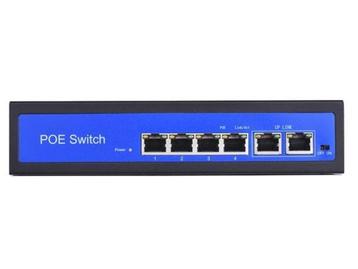 Veiling - Universele PoE Switch 4-poorts Gigabit + 2 uplink