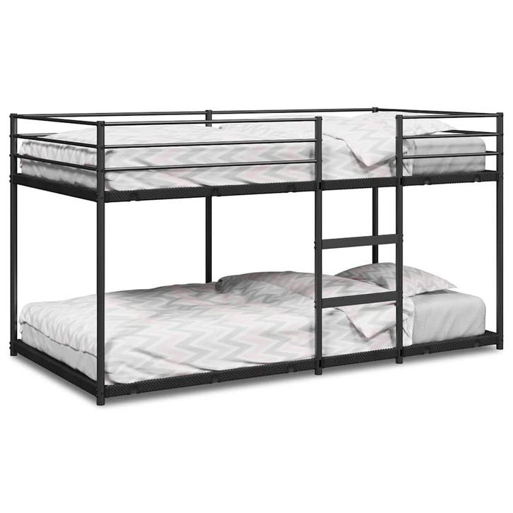 Staal Zwart Stapelbed 90x190 | Tweede Kansje | Bespaar!, Kinderen en Baby's, Kinderkamer | Bedden, 85 tot 100 cm, 180 cm of meer