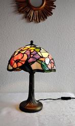 Tiffany Stil - Lampe - Tafellamp - Brons, Glas-in-lood