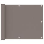 vidaXL Balkonscherm 75x600 cm oxford stof taupe, Tuin en Terras, Parasols, Verzenden, Nieuw