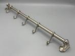 Art deco stijl handdoekrek met 5 vormgegeven haken -
