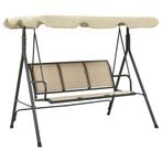 vidaXL Schommelbank met luifel antraciet en zandkleurig, Jardin & Terrasse, Jardin & Terrasse Autre, Verzenden