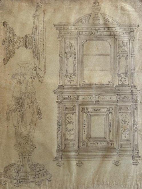 Italiaanse school (XVIII) - Studio per oggetti darredo - NO, Antiek en Kunst, Kunst | Schilderijen | Klassiek