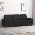 vidaXL Driezitsbank 180 cm stof zwart, Huis en Inrichting, Zetels | Zetels, Verzenden, Nieuw