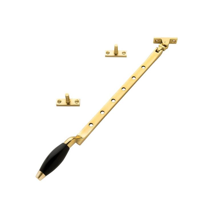 Klassiek raamuitzetter messing gelakt, Doe-het-zelf en Bouw, Hang- en Sluitwerk, Overige typen, Nieuw, Koper of Messing, Ophalen of Verzenden