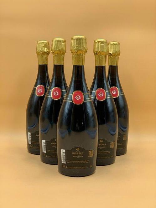 Gosset Grande Reserve Brut - Champagne - 6 Flessen (0.75, Verzamelen, Wijnen