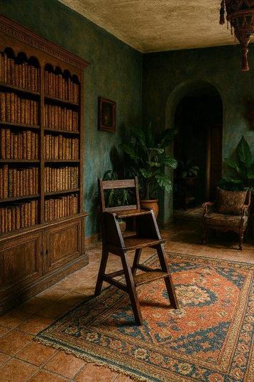 Tabouret - Chaise de bibliothèque convertible / Tabouret -