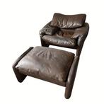 Vico Magistretti - Fauteuil (2) - Maralunga - Leder, Hout,