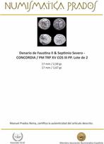 Romeinse Rijk. Faustina II & Septimio Severo. Denarius, Postzegels en Munten