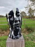 Beeld, head black with white paint - 50 cm - polyresin